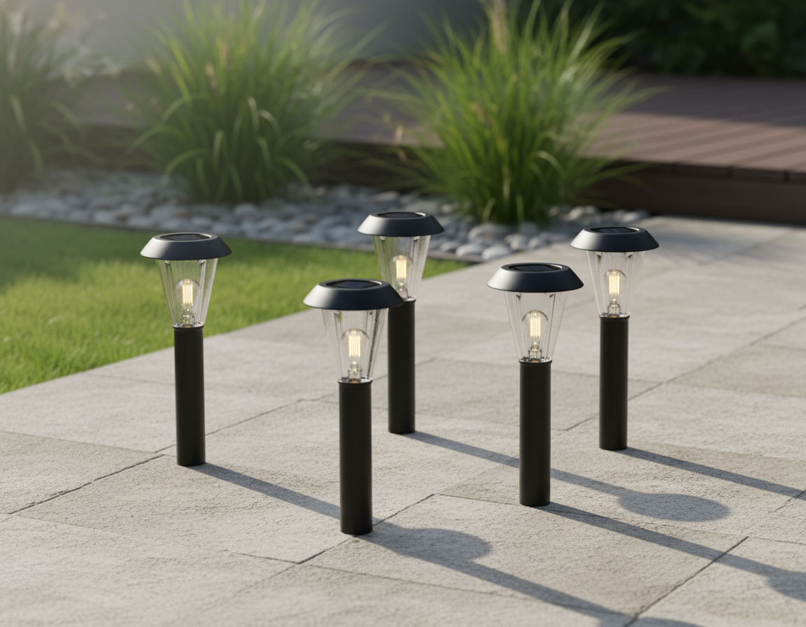 LED Solar Gartenleuchten Set