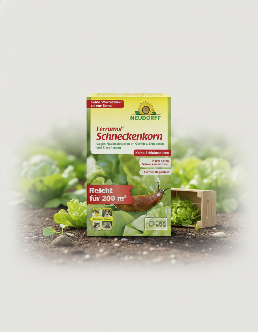 Neudorff Ferramol Schneckenkorn – Zuverlässiger und schneller Schneckenschutz - Extrem Regenfest. Keine toten Schnecken sichtbar, keine Schleimspuren. Schonende Rezeptur, 1 kg