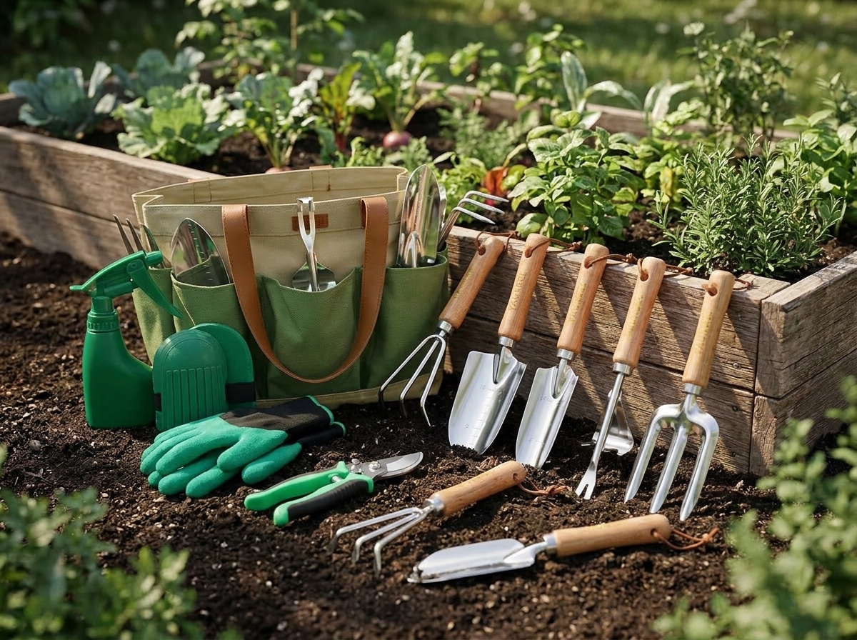 YAUNGEL Edelstahl Gartenwerkzeug-Set