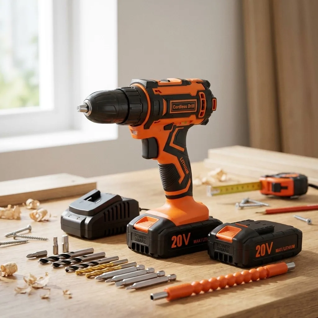 20V Akkuschrauber Set mit 2 Akkus, 25+1 Stufen