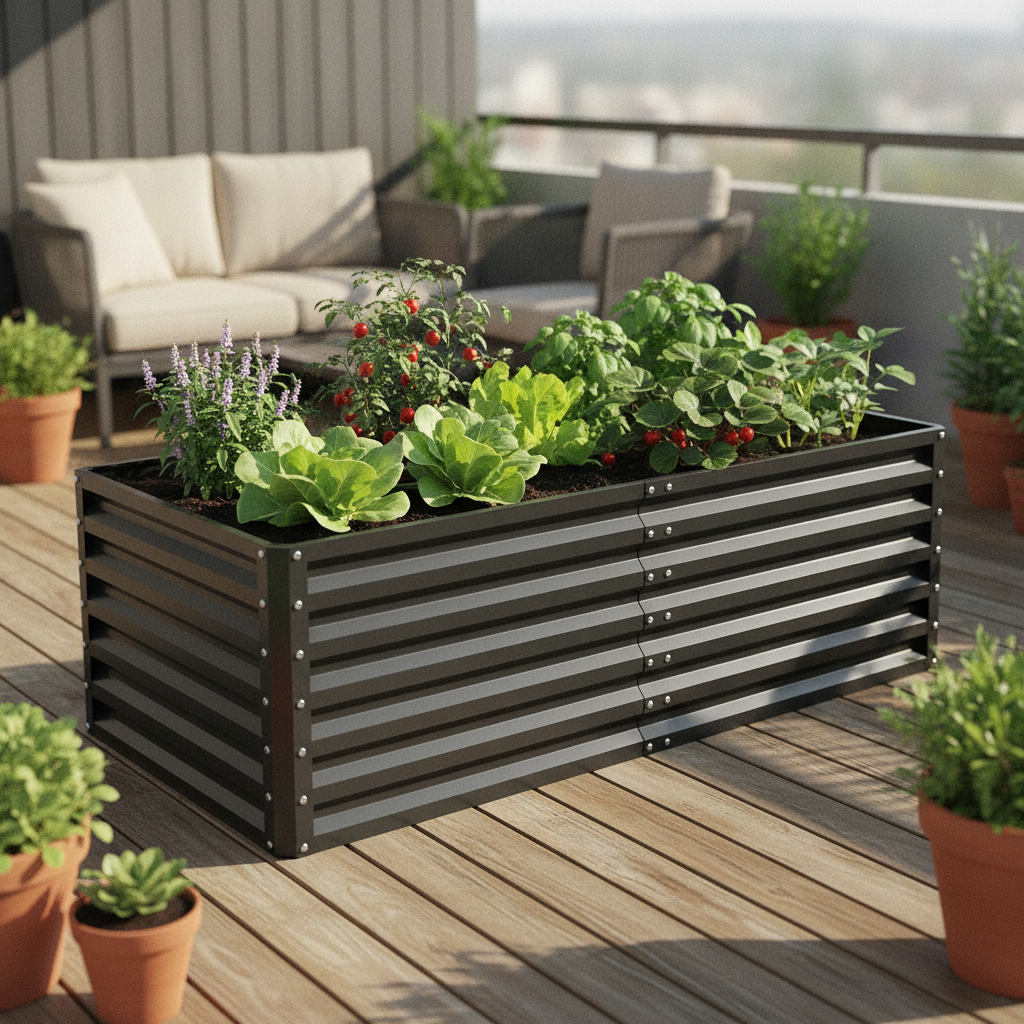 UDPATIO Hochbeet Zink-Aluminium