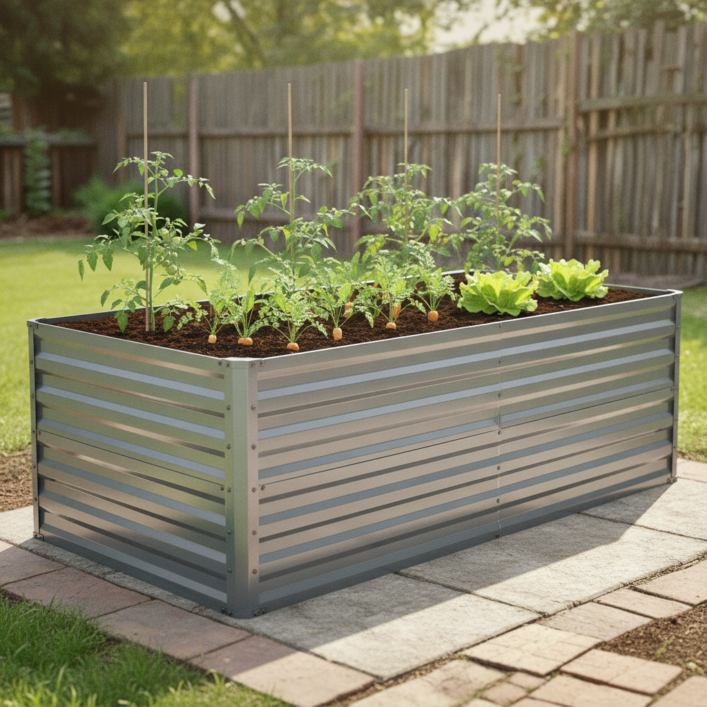 Arebos Metall-Hochbeet 180x90