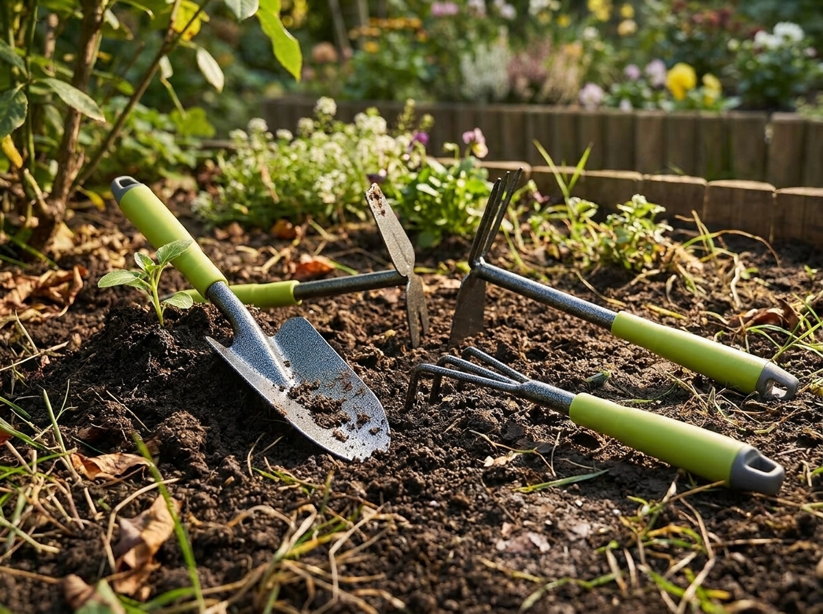com-four Garten-Werkzeug-Set