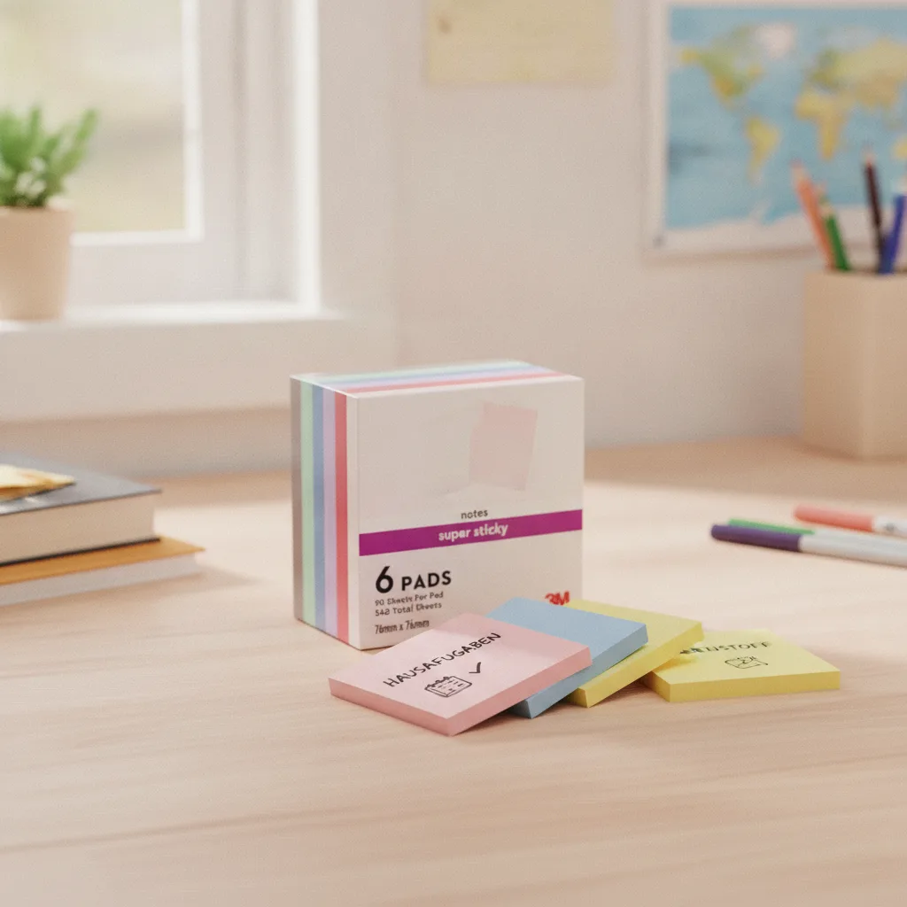 Post-it Super Sticky Notes 76x76mm, 6er-Set