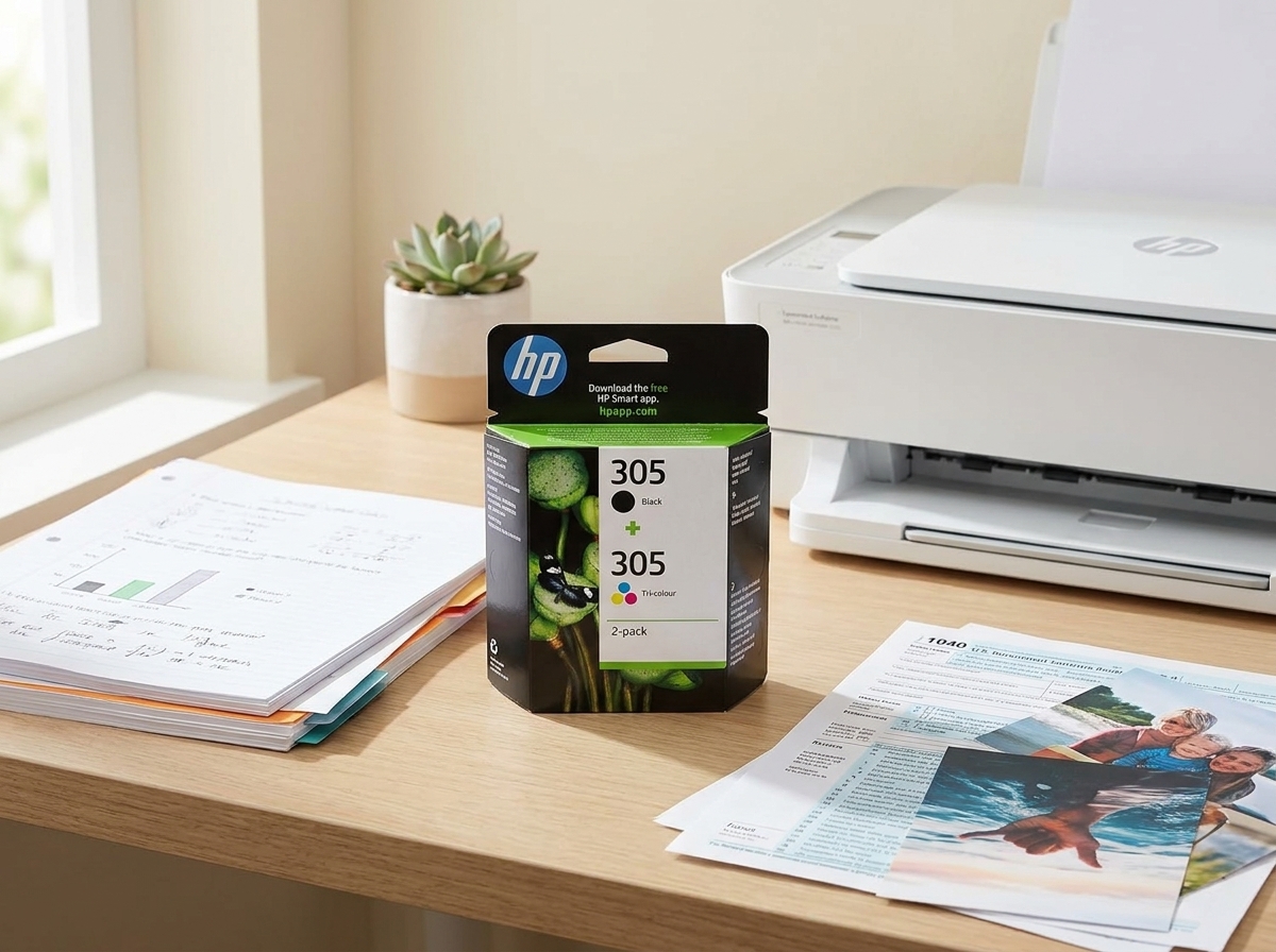 HP 305 Original Druckerpatronen Schwarz und Tri-Color, 2er-Pack